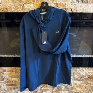 adidas Men’s Navy Hooded Performance Pullover